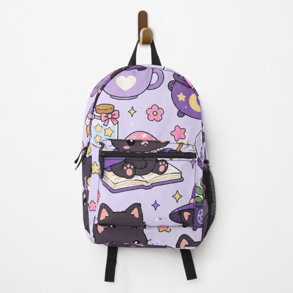 Item preview, Cute Witch Black Cat Kawaii Pattern designed and sold by Soft Berry Studio.
