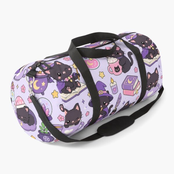 Item preview, Cute Witch Black Cat Kawaii Pattern designed and sold by Soft Berry Studio.