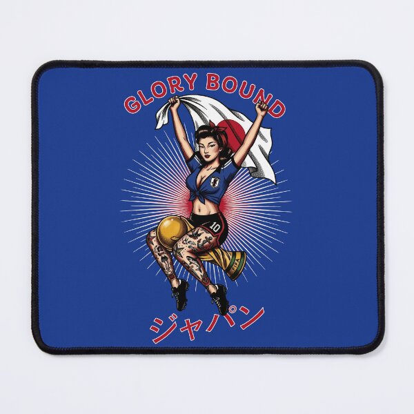Item preview, Traditional Japan Soccer Pinup designed and sold by Fictional Ink Society.