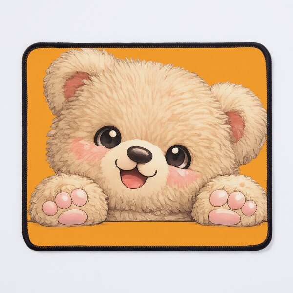 Item preview, Cute Teddy Bear Peeking Over Edge | Kawaii Curious Bear Sticker Design designed and sold by StickerBloom-4U.