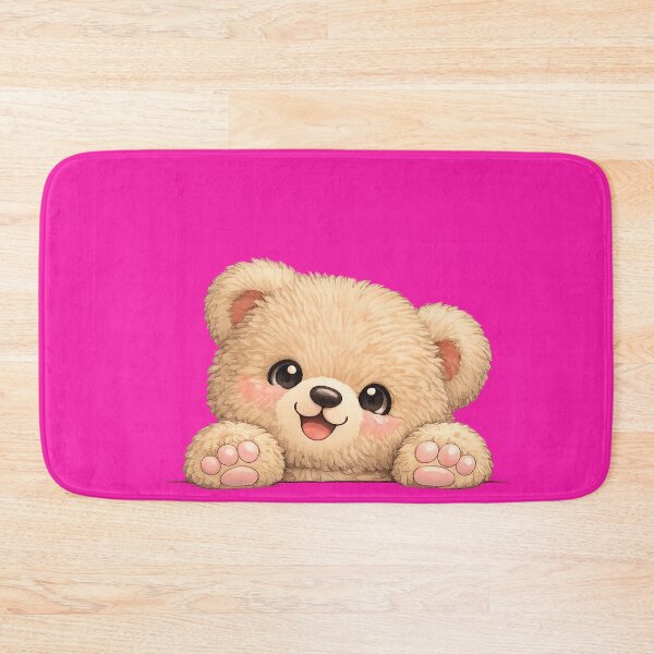 Item preview, Cute Teddy Bear Peeking Over Edge | Kawaii Curious Bear Sticker Design designed and sold by StickerBloom-4U.
