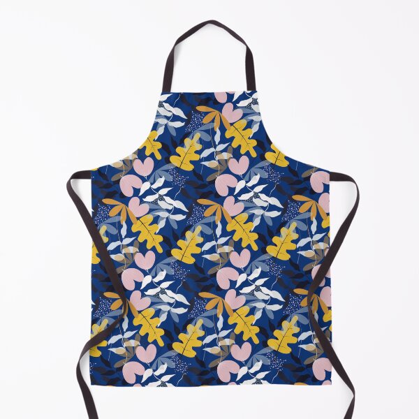 Item preview, Tropical Leaves Seamless Pattern – Navy Blue Bold Botanical Design, Modern Jungle Foliage, Abstract Leaf Print designed and sold by 555Design.