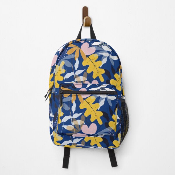 Item preview, Tropical Leaves Seamless Pattern – Navy Blue Bold Botanical Design, Modern Jungle Foliage, Abstract Leaf Print designed and sold by 555Design.