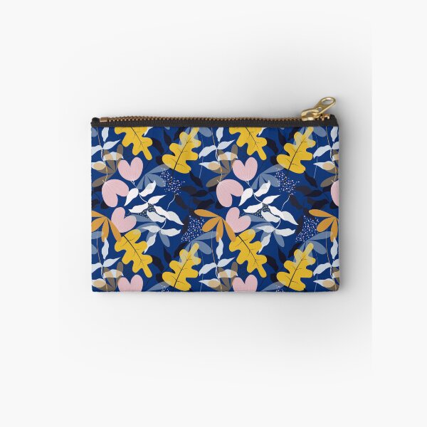 Item preview, Tropical Leaves Seamless Pattern – Navy Blue Bold Botanical Design, Modern Jungle Foliage, Abstract Leaf Print designed and sold by 555Design.
