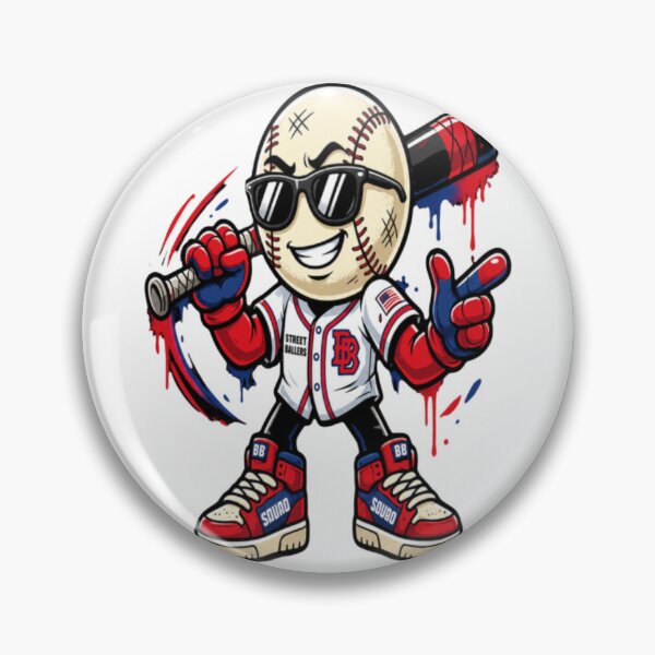 Item preview, Red‑White‑Blue Baseball Rebel designed and sold by Mindful56.