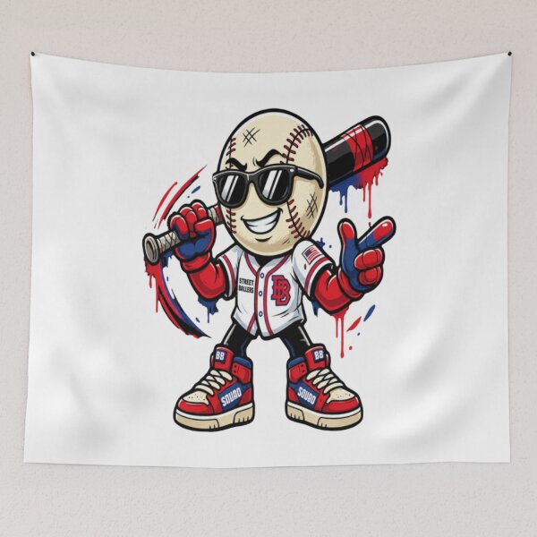Item preview, Red‑White‑Blue Baseball Rebel designed and sold by Mindful56.
