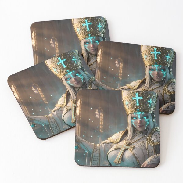 Item preview, White Priestess of the Blue Light designed and sold by GalleryBrisArt.