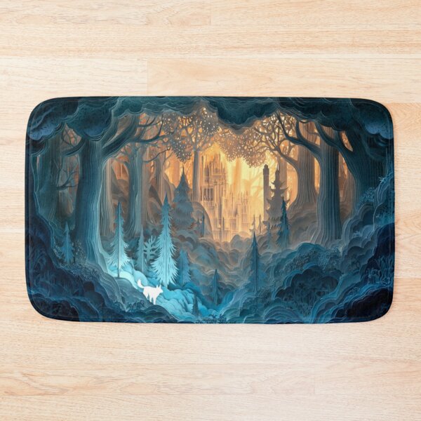 Item preview, Enchanted Fantasy Castle Paper Cut Forest Art designed and sold by GSizzle1.
