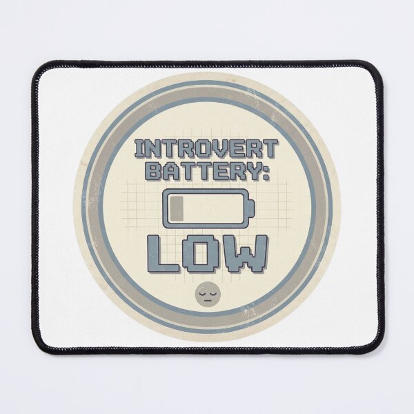 Item preview, Introvert Battery Low Minimal designed and sold by CodeDragon Designs.
