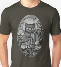 Camiseta unisex Gato budista en posición de loto