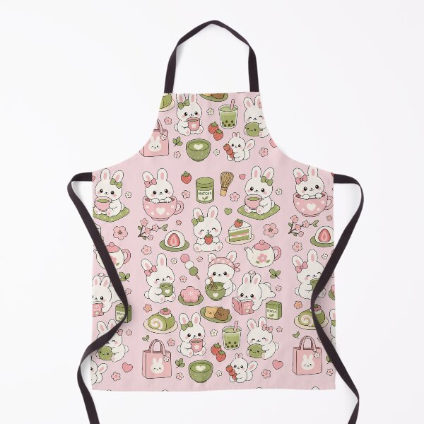 Item preview, Cute Bunny Tea Party Kawaii Pattern designed and sold by Soft Berry Studio.