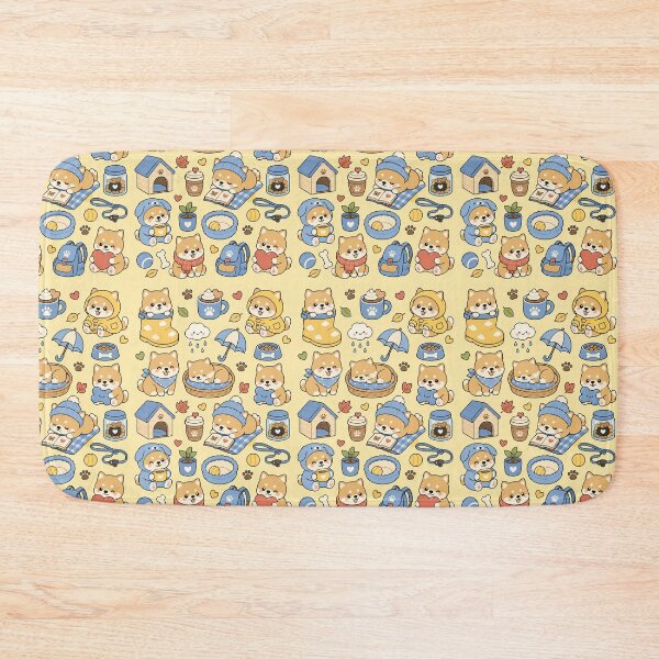 Item preview, Cute Rainy Day Shiba Kawaii Pattern designed and sold by Soft Berry Studio.