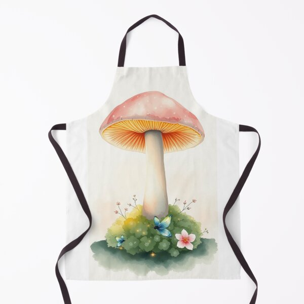 Item preview, Cottagecore Watercolor Mushroom and Butterfly Art designed and sold by Vida e Arte.