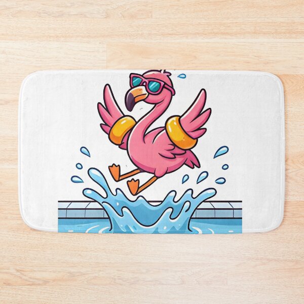Item preview, swimming flamingos designed and sold by udberbinar.