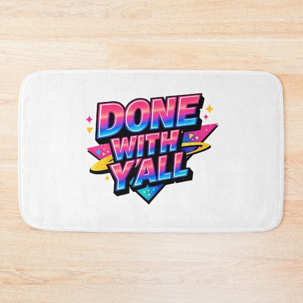 Item preview, Done With Y’all Retro Neon Quote designed and sold by Artmares.
