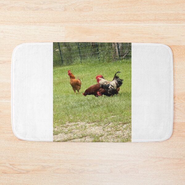 Item preview, Chickens Foraging in a Farmyard Scene. designed and sold by Pearls1.