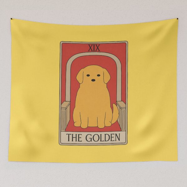 Item preview, Vintage Tarot Card The Golden Retriever Dog Wall Art designed and sold by bosamji.