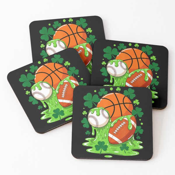 Item preview, Lucky Shamrock Sports Drip With Ice Cream Baseball Football Basketball designed and sold by allistermariam.