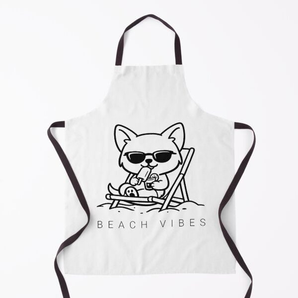 Item preview, Beach Vibes Chibi Cat Minimalist Line Art designed and sold by tineldesign.