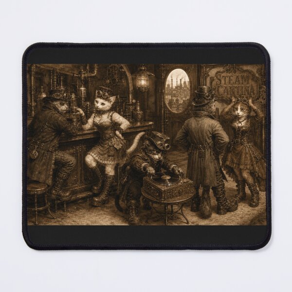 Item preview,  EVERMORE966, VENI VIDI VICI- STEAMPUNK CATS, THE STEAM CANTINA, DANCING,DINING, RECORD SCRATCH PUNK designed and sold by V3GFX.