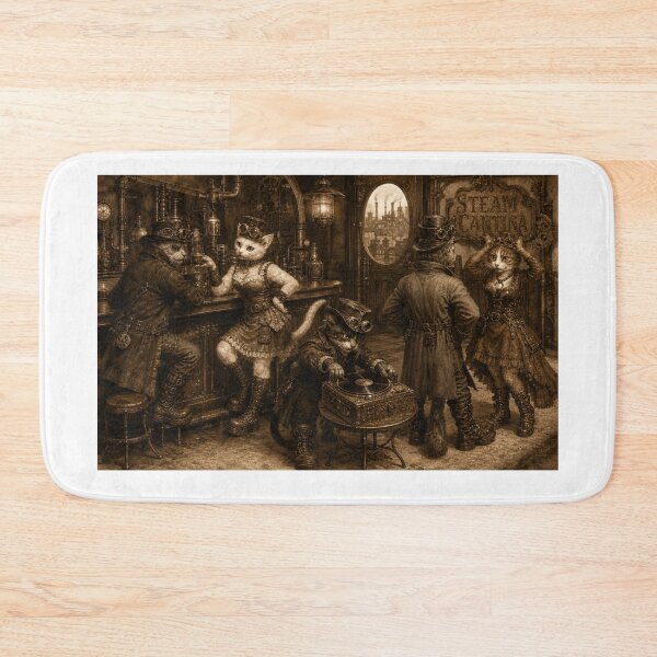 Item preview,  EVERMORE966, VENI VIDI VICI- STEAMPUNK CATS, THE STEAM CANTINA, DANCING,DINING, RECORD SCRATCH PUNK designed and sold by V3GFX.