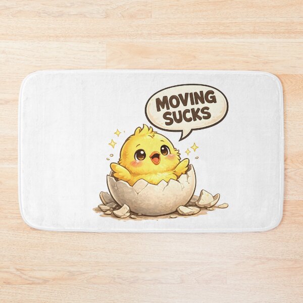 Item preview, Moving Sucks Cute Hatching Chick Humor designed and sold by Artmares.