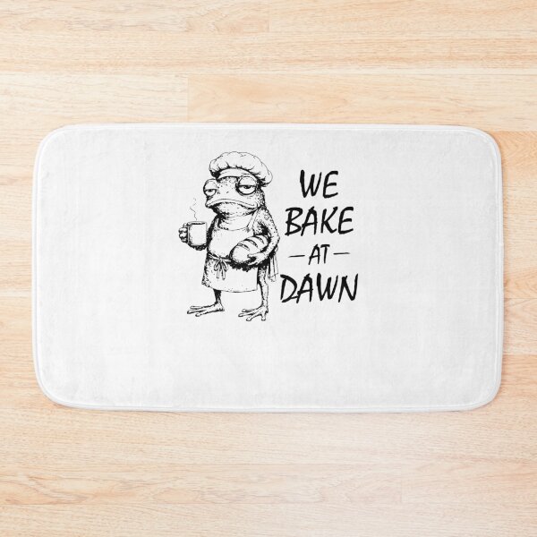 Item preview, We Bake at Dawn Frog Meme designed and sold by suhairee-studio.