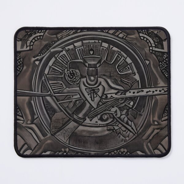 Item preview, Dark Compass Sword Heart Dragonfly Eye Wing Biomechanical Surreal Abstract Art designed and sold by YugenWorkshop.