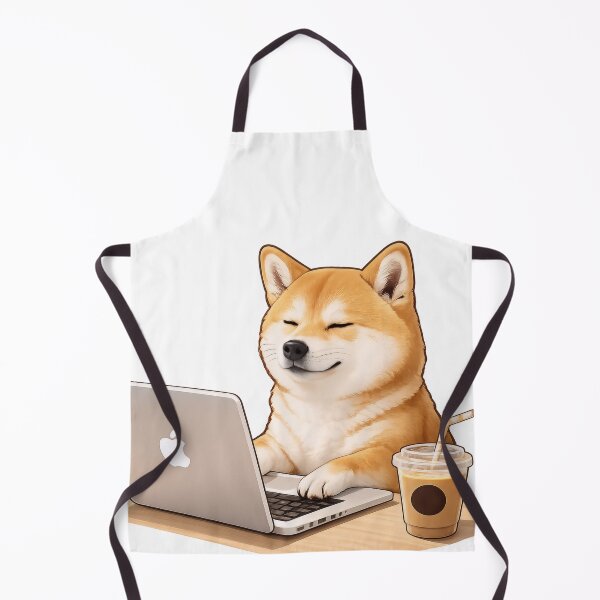 Item preview, Shiba Inu Working On Laptop designed and sold by HoloHugDesigns.