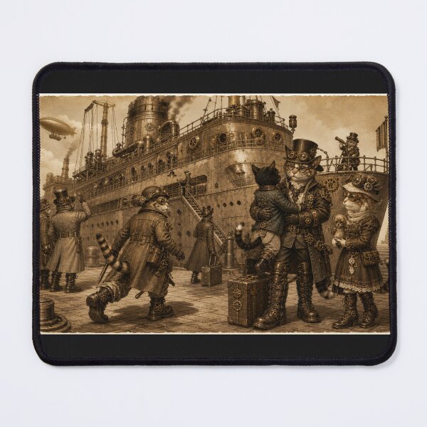 Item preview, EVERMORE966, VENI VIDI VICI- STEAMPUNK CATS, STEAMPUNK SHIP, DADDY TAKING A TRIP, SEE YA SOON! designed and sold by V3GFX.