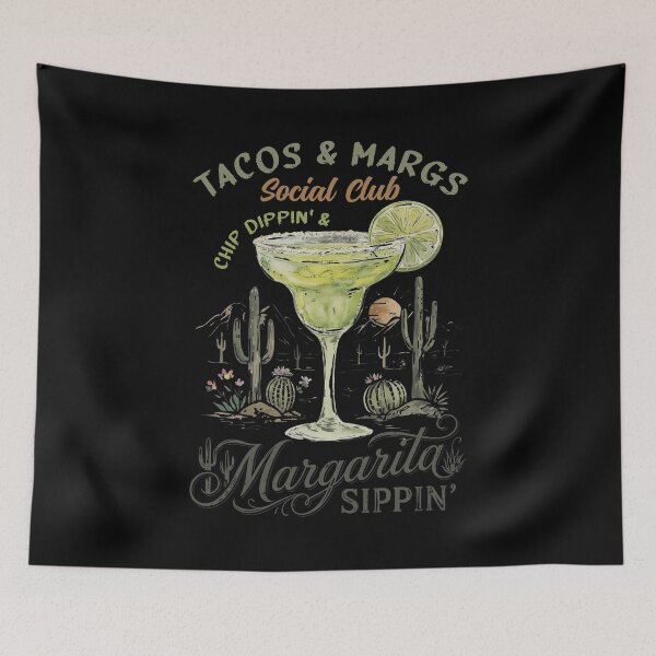 Item preview, Vintage Tacos And Margs Social Club designed and sold by suhairee-studio.