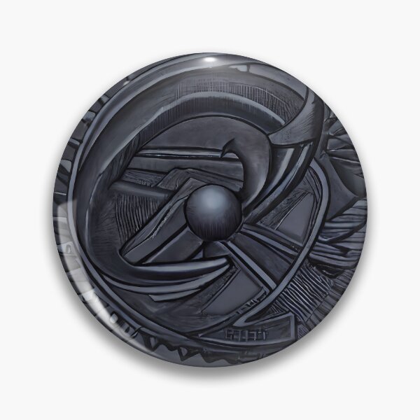Item preview, Dark Spiral Orb Feather Wing Thorn Circle Biomechanical Surreal Abstract Art designed and sold by YugenWorkshop.