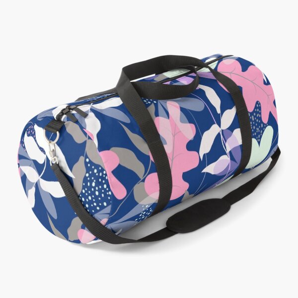 Item preview, Tropical Leaves Seamless Pattern – Navy Blue Pastel Botanical Design, Modern Jungle Foliage, Abstract Leaf Print designed and sold by 555Design.