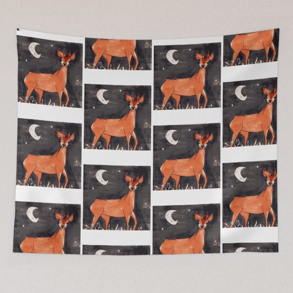 Item preview, Roe Deer At Night designed and sold by Nikolausgage.