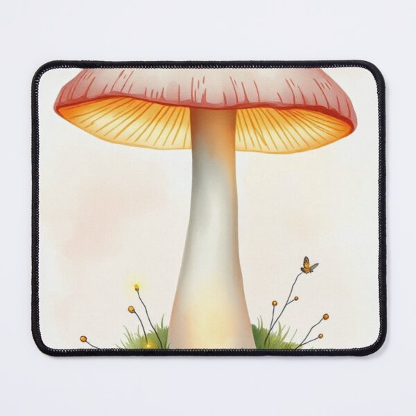 Item preview, Glowing Watercolor Mushroom Cottagecore Wall Art designed and sold by Vida e Arte.