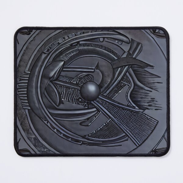 Item preview, Dark Torn Circle Orb Fiber Fracture Biomechanical Surreal Abstract Art designed and sold by YugenWorkshop.