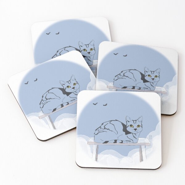 Item preview, Cat sitting on bench designed and sold by iblushay.