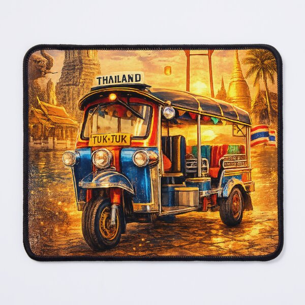 Item preview, Vintage Bangkok Thailand Tuk Tuk Travel Poster designed and sold by Arbacus.