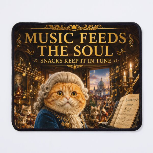 Item preview, Music Feeds The Soul Snacks Keep It In Tune Meowzart Gingerboi Daydreamscapes designed and sold by Mindworx21.