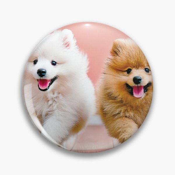 Item preview, Happy Pomeranian Puppies Walking Together designed and sold by OsakaYumeWorks.
