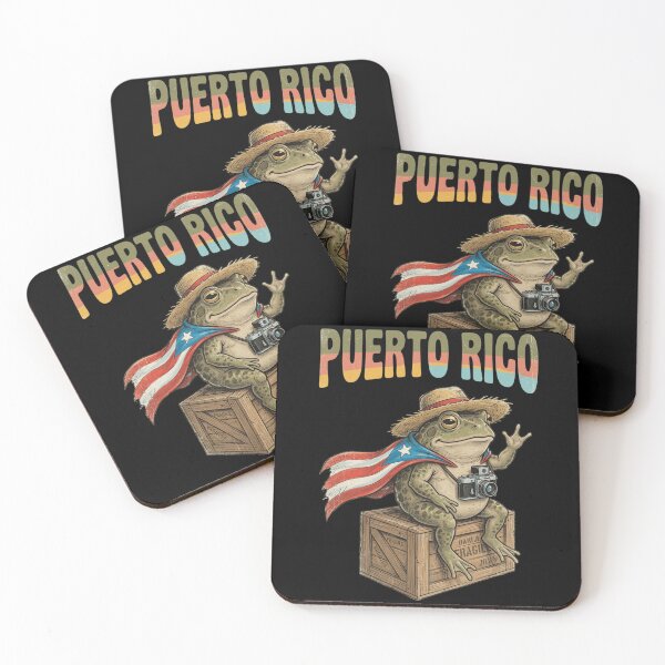 Aperçu de l'œuvre Coqui Frog Drapeau de Porto Rico Portoricain Taino Boricua Vintage créée et vendue par CF_VintageDesign.