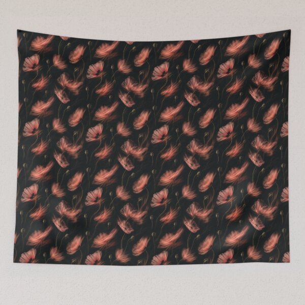 Item preview, Dark floral dreamscape with painterly blur designed and sold by Designbes.