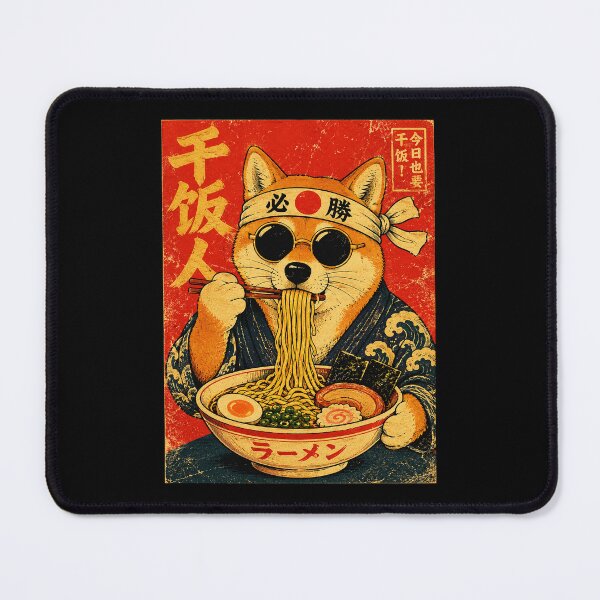Item preview, Retro Ramen Shiba Inu in Vintage Japanese Street Poster designed and sold by ferminhays.