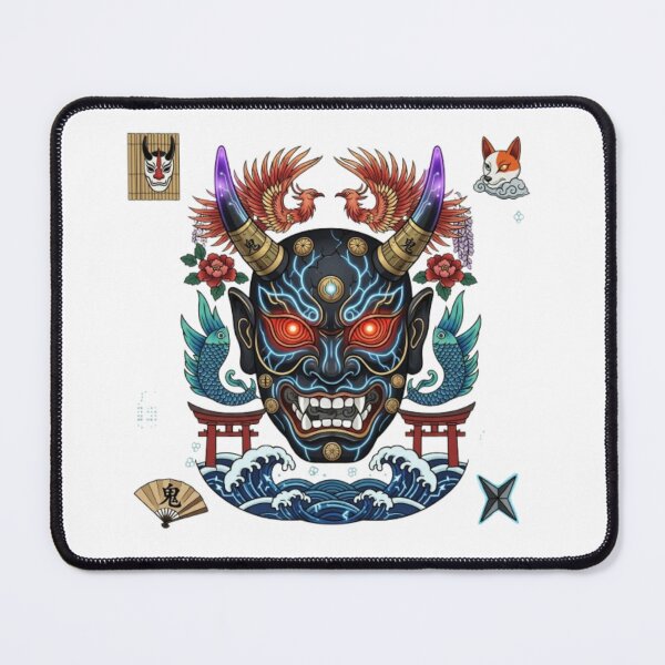 Item preview, Japanese Oni Mask Shirt designed and sold by PixelStyle Studio.