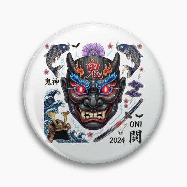 Item preview, Samurai Demon Mask designed and sold by PixelStyle Studio.
