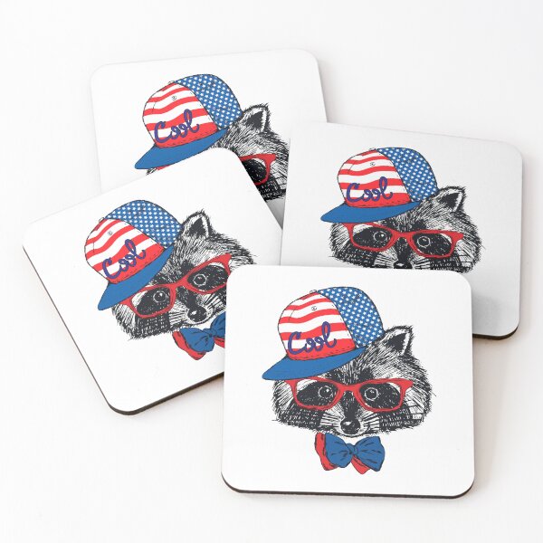 Item preview, Cool Raccoon 4th of July 2026 USA Patriotic Raccoon American Flag Independence Day Graphic designed and sold by artworkathome.