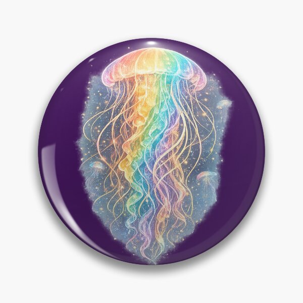 Item preview, Rainbow Jellyfish LGBTQ Pride Art Sticker | Colorful Queer Ocean Aesthetic Gift designed and sold by ArtByTripti.