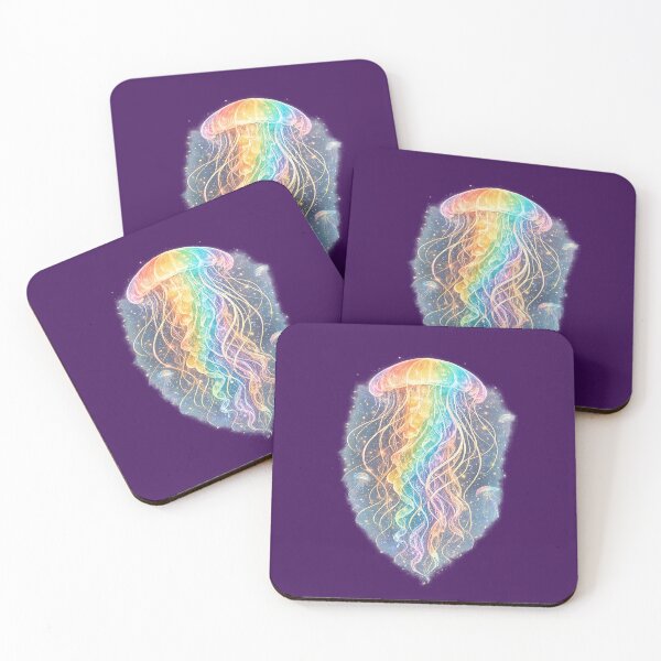 Item preview, Rainbow Jellyfish LGBTQ Pride Art Sticker | Colorful Queer Ocean Aesthetic Gift designed and sold by ArtByTripti.