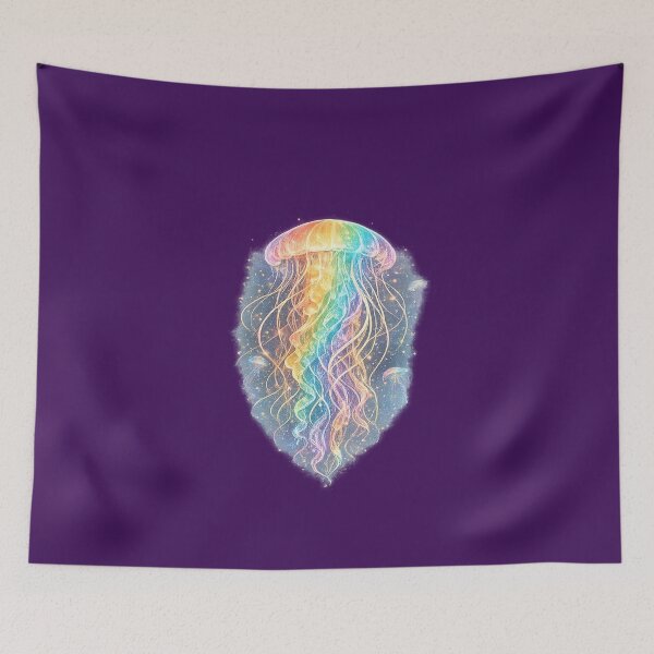 Item preview, Rainbow Jellyfish LGBTQ Pride Art Sticker | Colorful Queer Ocean Aesthetic Gift designed and sold by ArtByTripti.