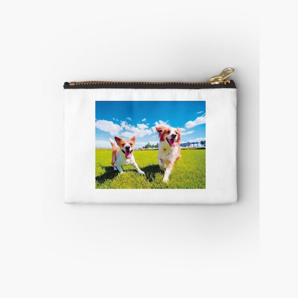 Item preview, Happy Dogs Running Across Green Field designed and sold by OsakaYumeWorks.
